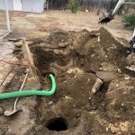 A septic system being serviced.